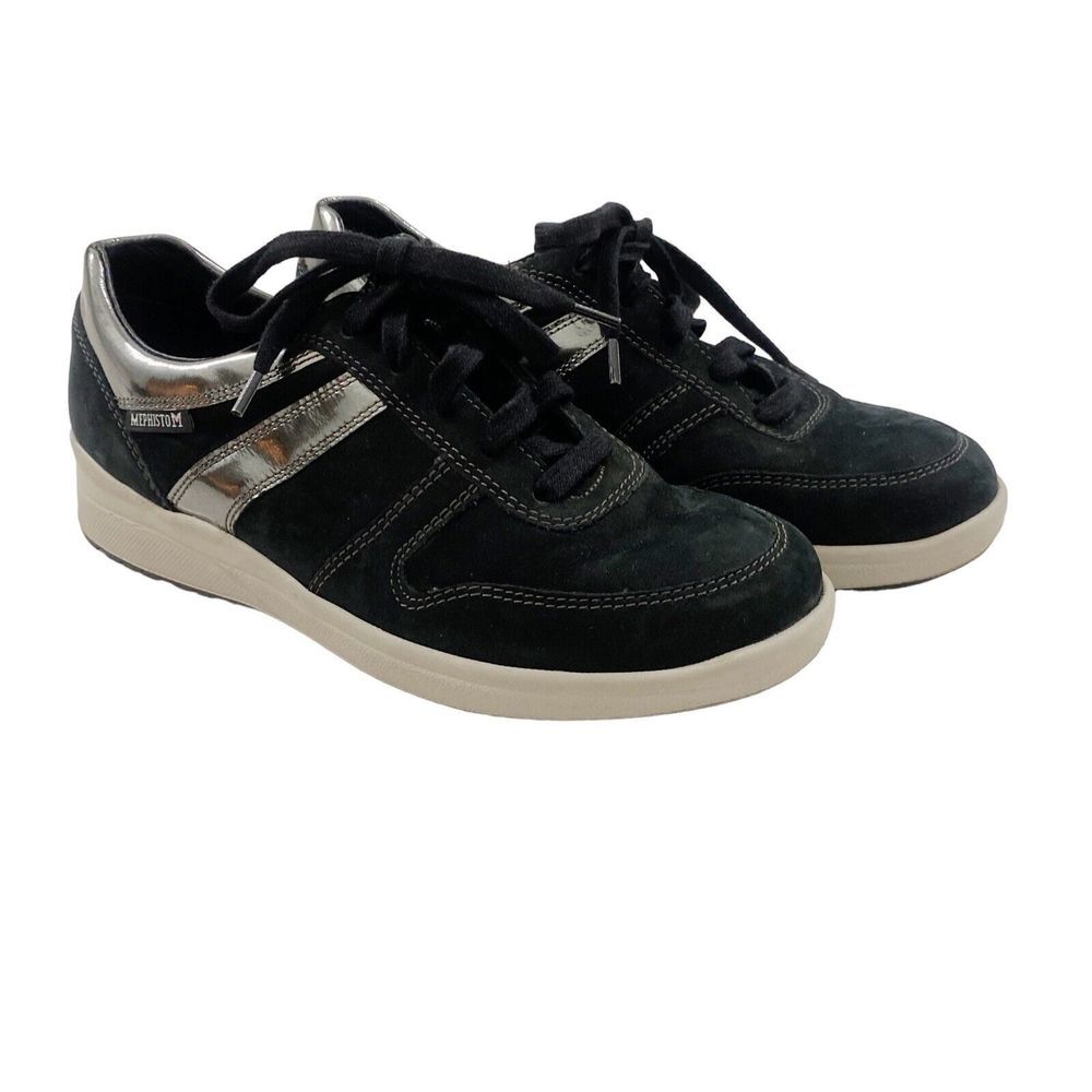 Women's Black and Silver Shoes